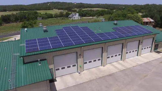 A completed commercial solar installation by Advanced Solar, photo 1