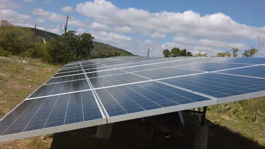 A completed ground-mount solar installation by Advanced Solar, photo 3